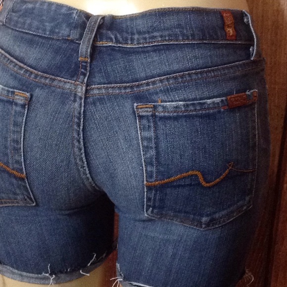 🦋 7FAM cut off shorts size 27 - Picture 2 of 4
